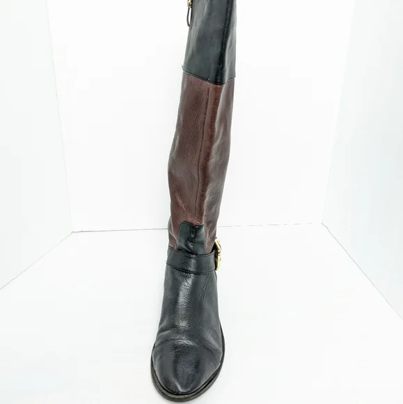 Vince Camuto two tone leather boots - Picture 4 of 16